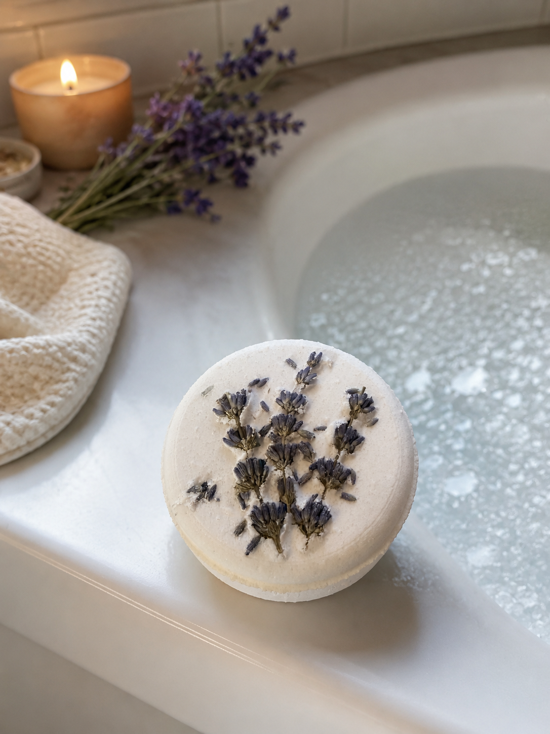 Lavender with Lavender Petals Bath Bomb